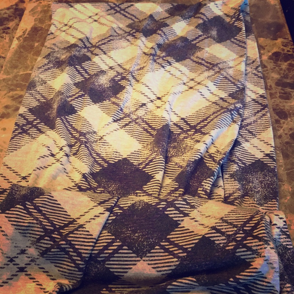 Purple plaid scarf